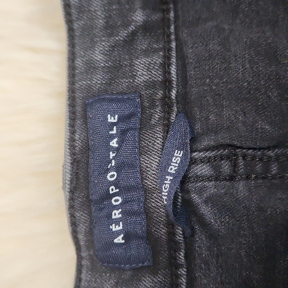 Aeropostle Black Distressed Mini Skirt - Picture 2 of 3